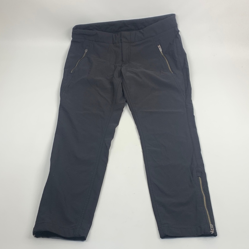 Athleta Black Zip Cargo Pants Zip pockets and legs Pockets Size 10P Stretch